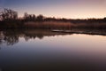 Beautiful sunset landscape over lake Royalty Free Stock Photo