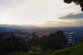 Beautiful sunset landscape view of the city of Bogota in Colombia