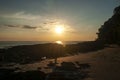 The beautiful sunset at Lanta island, Krabi, Thailand