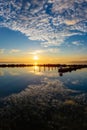 Beautiful sunset light over lake Balaton of Hungary Royalty Free Stock Photo