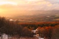 Beautiful sunset light over Rhon mountains