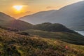 Beautiful sunset at Loch leven in Scotland, Great Brittain Royalty Free Stock Photo