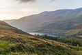 Beautiful sunset at Loch leven in Scotland, Great Brittain Royalty Free Stock Photo