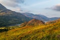 Beautiful sunset at Loch leven in Scotland, Great Brittain Royalty Free Stock Photo