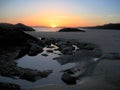 Pacific Rim National Park Sunset at Long Beach, Vancouver Island, British Columbia Royalty Free Stock Photo