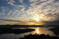 A beautiful sunset looking over Mangonui Royalty Free Stock Photo