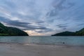 Beautiful sunset in Mai Ngam beach, Surin island national park, Pang Nga, Thailand