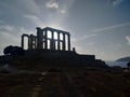 The temple of Poseidon in Cape sunion Royalty Free Stock Photo