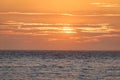 Beautiful sunset in Mancora Beach - Mancora, Peru Royalty Free Stock Photo