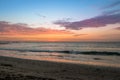 Beautiful sunset in Mancora Beach - Mancora, Peru Royalty Free Stock Photo
