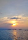 beautiful sunset on maron beach Royalty Free Stock Photo