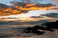 Beautiful sunset on Maui Island Hawaii Royalty Free Stock Photo