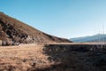 Beautiful sunset and meadow at Napa Lake Grassland, located in Zhongdian city  Shangri-La. landmark and popular spot for Royalty Free Stock Photo