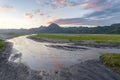 Beautiful sunset at Mountain Pinatubo , Capas Royalty Free Stock Photo