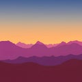 Sunset mountains