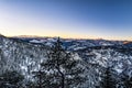 Colorful sunset on the mountains of Boulder, Colorado Royalty Free Stock Photo