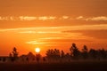 Beautiful sunset natural scene at dusk Royalty Free Stock Photo