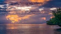 Beautiful Sunset near Kordiris Homestay, Gam Island, West Papuan, Raja Ampat, Indonesia