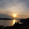 A beautiful sunset in Neum Royalty Free Stock Photo