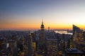 Beautiful sunset from New York City Royalty Free Stock Photo