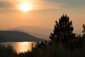 Beautiful Sunset in the Oregon Mountains Royalty Free Stock Photo