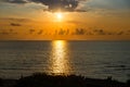 Beautiful Sunset over Adriatic Sea in Italy Royalty Free Stock Photo