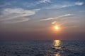 Beautiful sunset over the Aegean sea Royalty Free Stock Photo