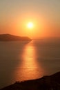 Beautiful sunset over the Aegean Sea in Greece Royalty Free Stock Photo