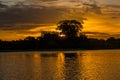 Beautiful sunset over the Amazon River. Manaus, Amazonas, Brazil Royalty Free Stock Photo