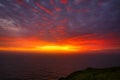 Beautiful sunset over the Atlantic from the Cliffs of Moher, County Clare, Ireland Royalty Free Stock Photo