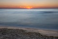 Beautiful sunset over the baltic sea. Long exposure Royalty Free Stock Photo