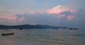 Beautiful sunset over the bay of Koh Rong Samloem