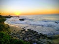 Beautiful sunset over beach La Jolla, California Royalty Free Stock Photo