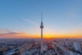 Beautiful sunset over Berlin Royalty Free Stock Photo