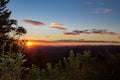 Beautiful sunset over blue ridge parkway and mountains Royalty Free Stock Photo