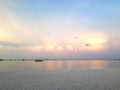 Beautiful sunset over calm sea on Lipe Island of Thailand Royalty Free Stock Photo