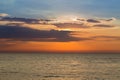 Beautiful sunset over coastline Royalty Free Stock Photo