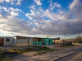 Beautiful sunset over the colorful shacks of Khayelitsha.