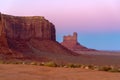 Beautiful sunset over famous view of Monument Valley on the border between Arizona and Utah Royalty Free Stock Photo