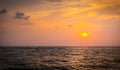 Beautiful sunset over Indian ocean Royalty Free Stock Photo
