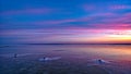 Beautiful sunset over the lake Balaton in Hungary, blue, nature Royalty Free Stock Photo