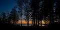 Beautiful sunset over lake Vattern near Motala