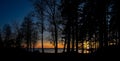 Beautiful sunset over lake Vattern near Motala Royalty Free Stock Photo