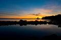 Beautiful sunset over lake Vattern near Motala Royalty Free Stock Photo