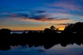 Beautiful sunset over lake Vattern near Motala Royalty Free Stock Photo