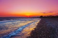 Beautiful sunset over Mediterranean sea.