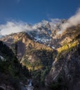 Beautiful sunset over mountains