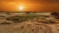 beautiful sunset over the ocean Royalty Free Stock Photo