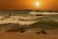 beautiful sunset over the ocean Royalty Free Stock Photo