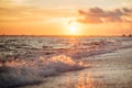 Beautiful sunset over the ocean. Royalty Free Stock Photo